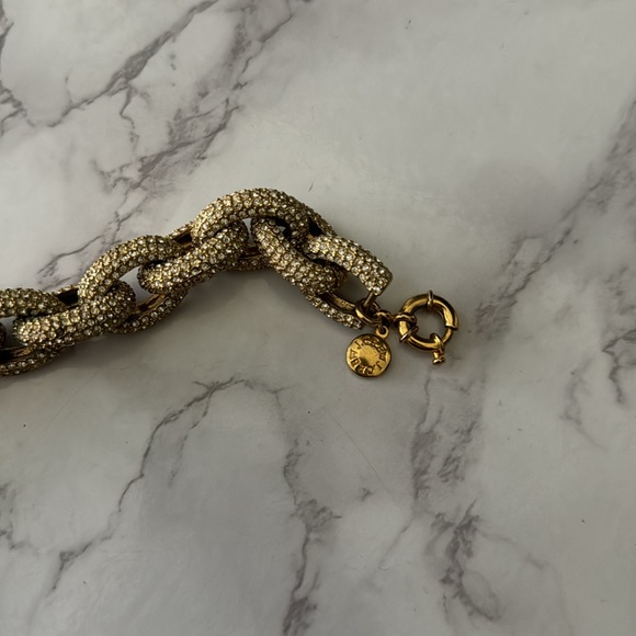J Crew Gold Encrusted Link Bracelet - Picture 3 of 4